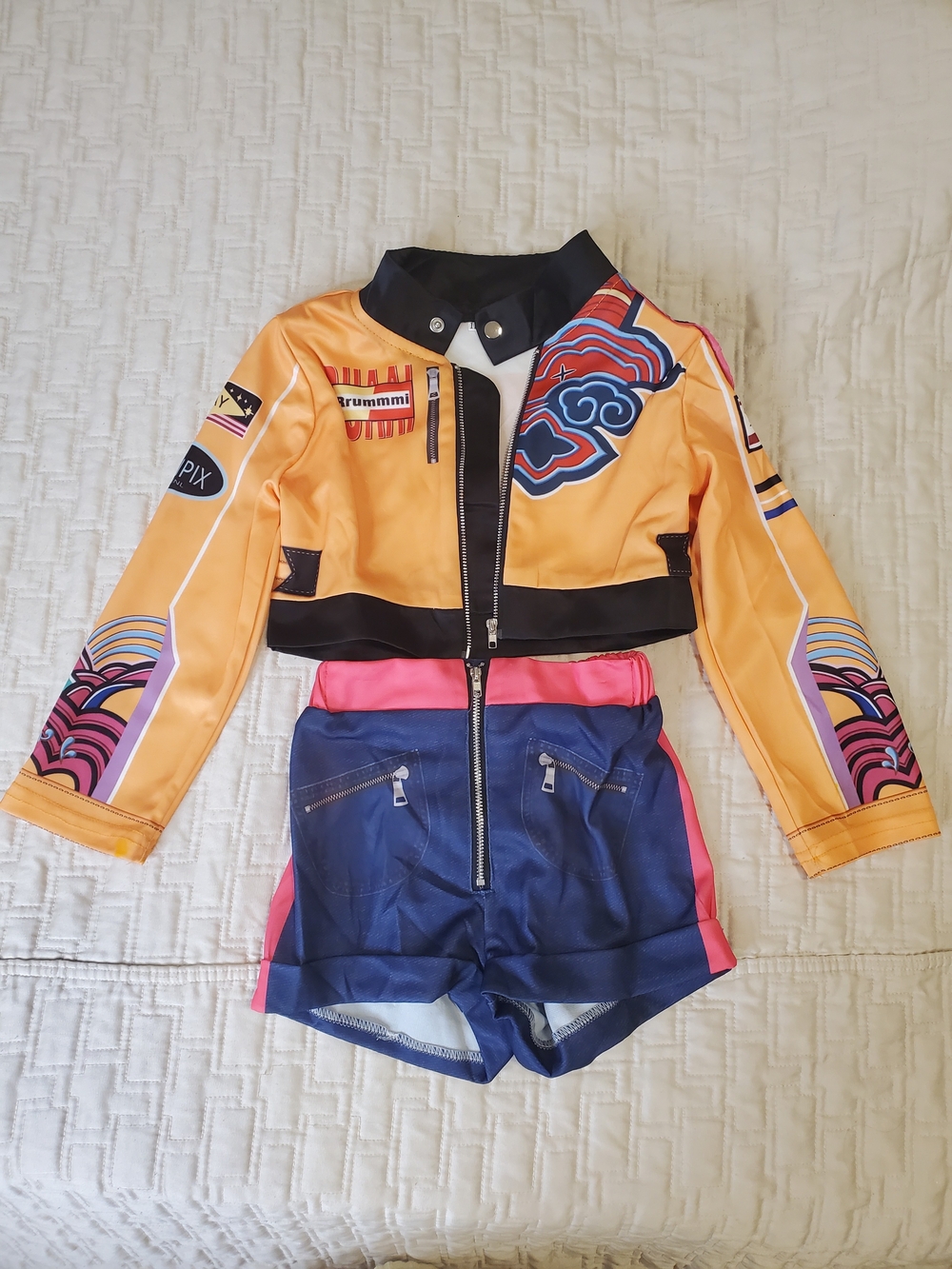 Rumi Outfit Costume Set - Yellow Jacket & Blue Shorts